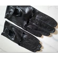 MENS GRANDOE TOUCH TECH BLACK LEATHER UNLINED DRIVING GLOVES NO HARDWARE XL