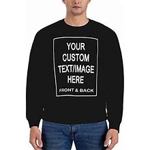 Custom Sweater Design Your Own Custom Hoodies Personalized Photo Text Sweatshirts For Men Pullover Sweaters Customized Hoodies Front & Back Design XL