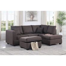 Dorris Sofa Indoor Sectional With Ottoman - Brown