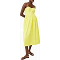 French Connection Women's Florida Strappy Midi Dress - Yellow - Size 12 - Blazing Yellow
