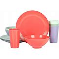 Gibson Home Zelly 12 Piece Round Melamine Dinnerware Set In Assorted Colors