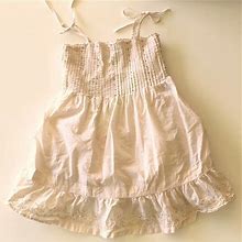 Gap Dresses | Gap Beaded Pin Tuck Sun Dress Xs 4 5 | Color: Cream | Size: 4G