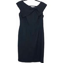 Danny & Nicole Dresses | Danny & Nicole Ny. Womens Black Sleeveless Bow Neck Midi Dress Size 10 | Color: Black | Size: 10