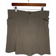 L.L. Bean LL Bean Womens Olive Green Brown Comfort Trail Skort Hiking Outdoor Size 14R - Women | Color: Green | Size: L