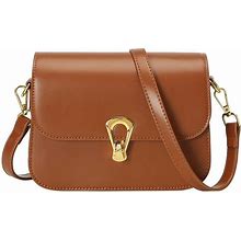 Mn&Sue Designer Women 'S Handbag PU Leather Small Flap Crossbody Bags Shoulder Satchel Purse Work Bag