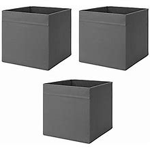 IKEA Drona Box (Dark Gray, 3 Pack (L:15" X W:13" X H:13"))