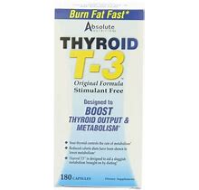 Absolute Nutrition Thyroid T-3 Radical Metabolic Booster, 180 Capsules