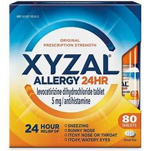 Xyzal Allergy Relief Tablets - Levocetirizine Dihydrochloride - 80Ct
