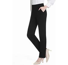 Tapata Women's Straight Leg Dress Pants Stretchy High Waist With Pockets 29''/31''/33''For Work Casual