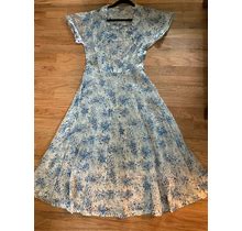 Vintage Dress, Floral Dress, 1950S