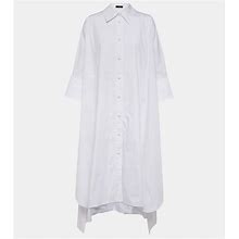 Joseph, Dania Cotton Poplin Shirt Dress, Women, White, US 0, Dresses