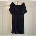 H & M Off The Should Flowy Black And White Dress Size Large In Great