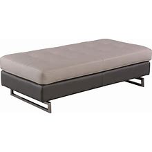 Blackjack Furniture Union Modern Leather Air Tufted Living Room Ottoman Bench, Two Tone