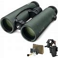 Swarovski 8.5X42 EL Binoculars With Fieldpro Package (Green) Bundle With Smartphone Adapter And Cleaning Kit