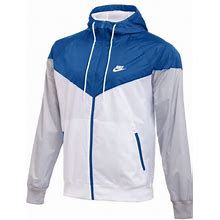 Nike Sportswear Windrunner Hooded Windbreaker Men's Jacket (Royal/White, S)