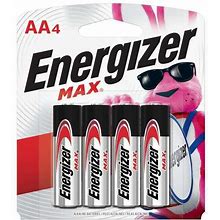 Energizer Energizer Max Aa Alkaline Battery, 1.5V Dc, 4 Pack
