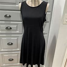 Apt. 9 Apt 9 Sleeveless Solid Black Stretchy Pull Over Dress, Size M - Women | Color: Black | Size: M