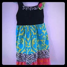 Youngland Dresses | Girls 6X Colorful Dress | Color: Black/Blue | Size: 6Xg