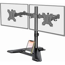 MOUNT PRO Dual Monitor Stand - Free Standing Full Motion Monitor Desk Mount