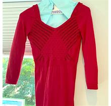 Free People Dresses | Intimately Free People Seamless Long Sleeve Dress | Color: Red | Size: M