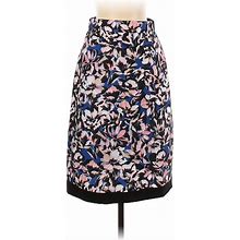 J.Crew Casual Skirt: Blue Color Block Bottoms - Women's Size 0 Petite