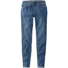 Women's Beanflex® Jeans, Mid-Rise Skinny-Leg Pull-On Stonewashed 4 Medium Tall, Denim | L.L.Bean
