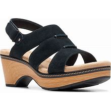 Clarks Seannah Sandal | Women's | Black Suede | Size 9 | Sandals | Slingback
