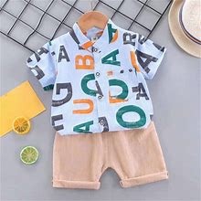 Carhartt Baby Boy Clothes Men's Lastesso Baby Boy Clearance Outfits 1-4T Print Short Sleeve Button Down Shirts Shorts Funny Newborn Clothes Large