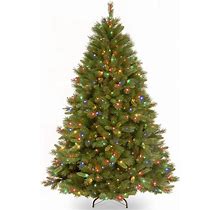 National Tree Dunhill Fir Tree With Multicolor Lights Green - 7.5'