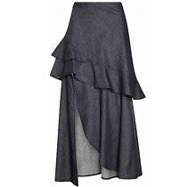 Women's Blue Taylor Detachable Denim Skirt | Medium | Lahive