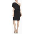 Three Dots Womens Ruffled One Shoulder Party Cocktail Dress S $128