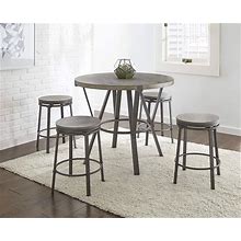 Steve Silver Portland Grey-Brown 5-Piece Counter Height Dining Set