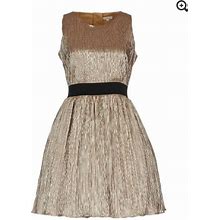 Manoush Dresses | Manoush Gold Party Dress Never Worn | Color: Gold | Size: S