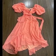 Peach Belted Dress New With Tag. Never Worn | Color: Orange | Size: 6