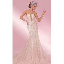 MNM Couture W2100 - Sweetheart Laced Mermaid Dress