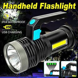 1200000LM LED Flashlight High Lumens Tactical Flash Light USB Rechargeable Torch