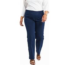 Chic Classic Collection Women's Plus Size Easy Fit Elastic Waist Pull On Pant