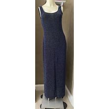 Alex Evenings Long Formal Lurex Tank Top Dress, Size 6 Stretch, Vintage