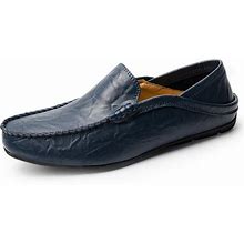 Men's Premium Genuine Leather Casual Slip On Loafers Breathable