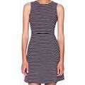 J. Crew Dresses | J. Crew Striped Sleeveless Fit And Flare Dress, Size 4 | Color: Black/White | Size: 4