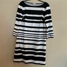 New York & Company Dresses | New York And Company Mid Dress Size Large | Color: Black/White | Size: L