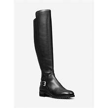 Michael Kors Branson Stretch Leather Boot In Black - Size 5 By MICHAEL Michael Kors