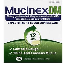 Mucinex DM 12 Hour Cough Medicine - Tablets - 40Ct