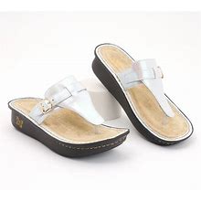 Alegria Leather Thong Sandals - Kennedi, Size EU42 (11.5-12), Opalesque