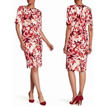 Maggy London Dresses | Maggy London Textured Cutout Dress | Color: Pink/Red | Size: 8