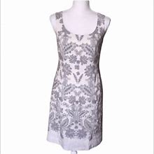 Loft Dresses | Ann Taylor Loft Knee Lenght Dress | Color: White/Silver | Size: 2