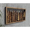 The Wild Forest - Handcrafted Six Layers Laser Cut 3D Wooden Decoretive Wall Art - Wooden Shadow Box - 3D Wooden Art Gift