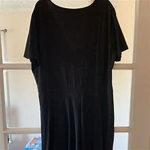 Womens Black Wrap Style Dress Size 2Xl Great For Work Or Any Get Together | Color: Black | Size: 2X