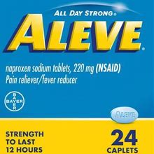 Aleve Caplets Naproxen Sodium Pain Reliever, 24 Count