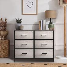 Sorbus Dressers For Bedroom W/ 6 Drawers, Chest Of Drawers For Bedroom Wood In Brown | 24.62 H X 31.5 W X 11.75 D In | Wayfair